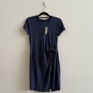 NWT Abercrombie and Fitch Navy Blue Midi Dress